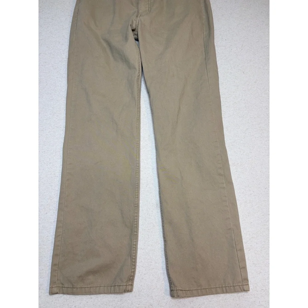 Levis 514 Straight Fit Pants Mens 34x32 Tan Khaki Cotton Twill Trousers 514-1111